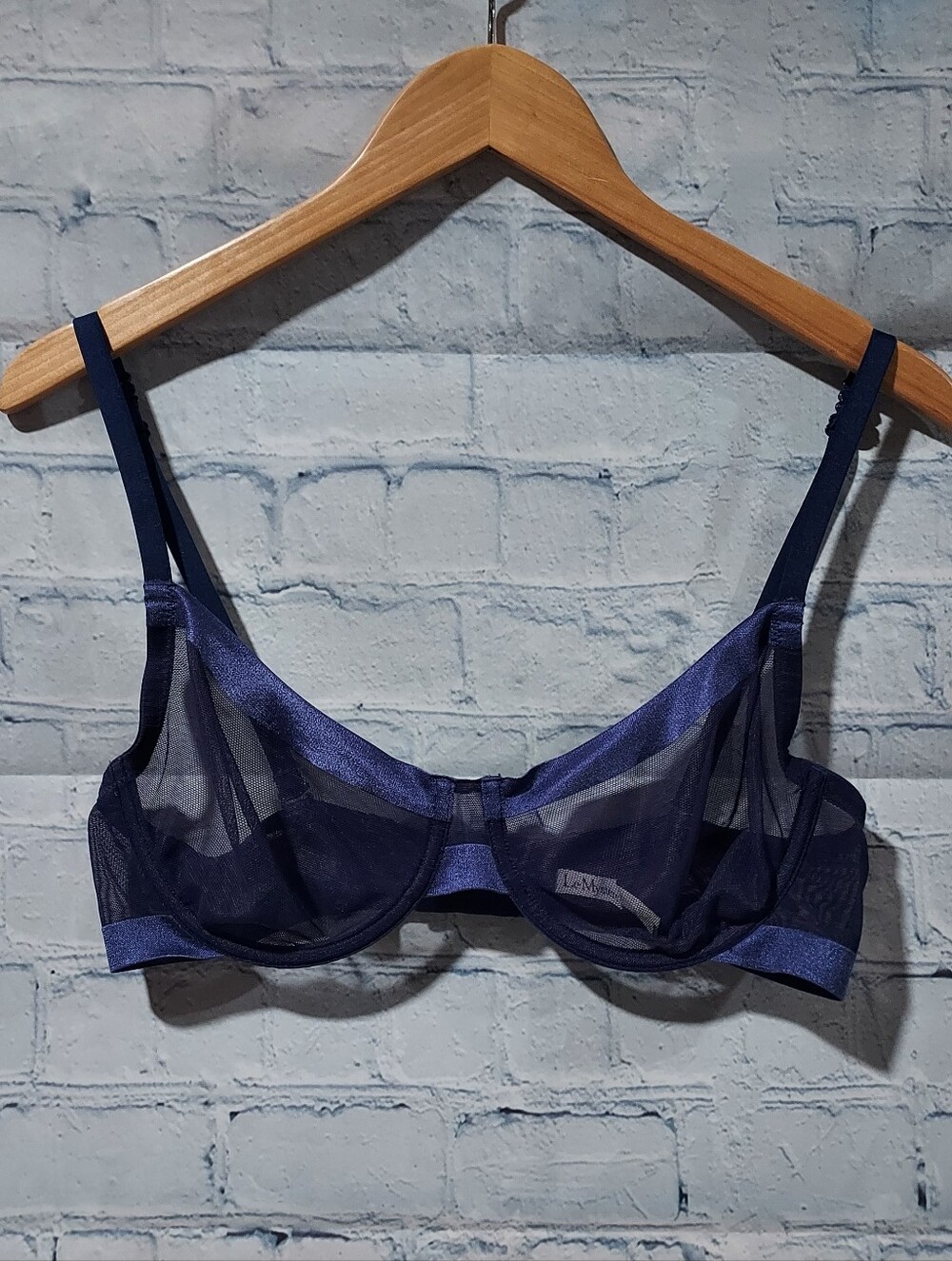 Le Mystere Bra Size 36C Dark Purple Sheer Couequette Gothic Fairycore